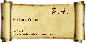 Polen Alex névjegykártya
